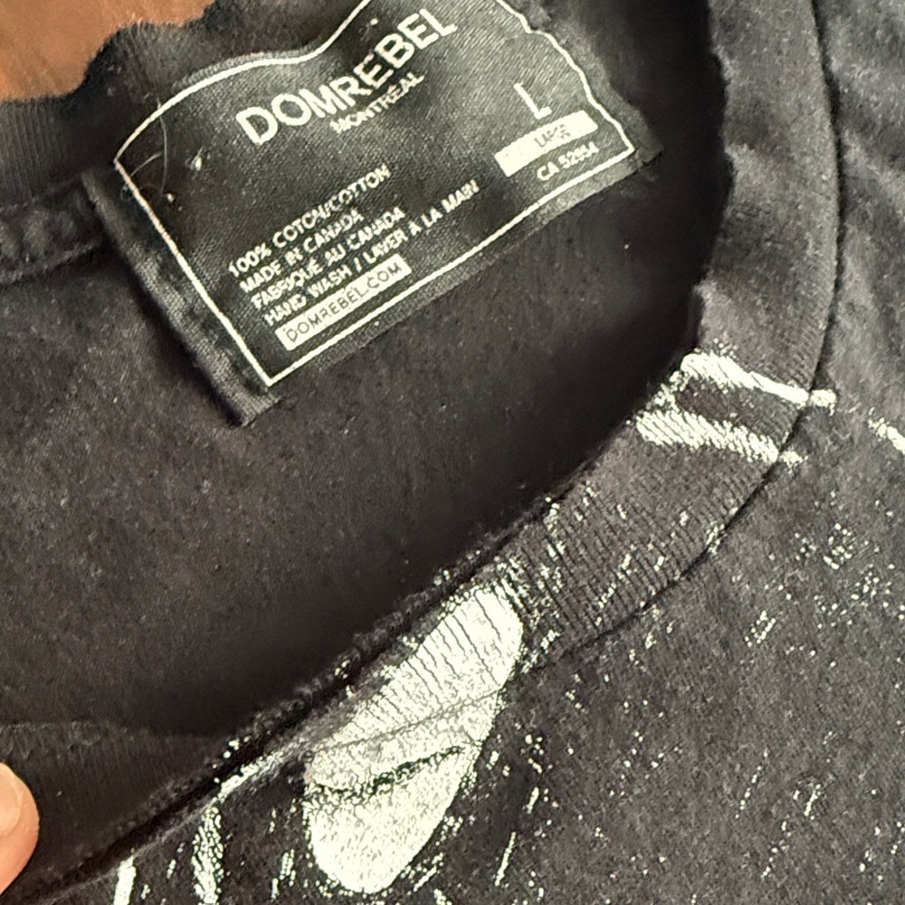 Domrebel - RARE VINTAGE - Black Graphic T-Shirt with Cartoon Design - large men - Picture 3 of 6